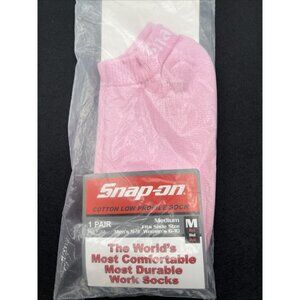 Snap On Tools Socks Pink Cotton Low Profile MEDIUM Made In USA